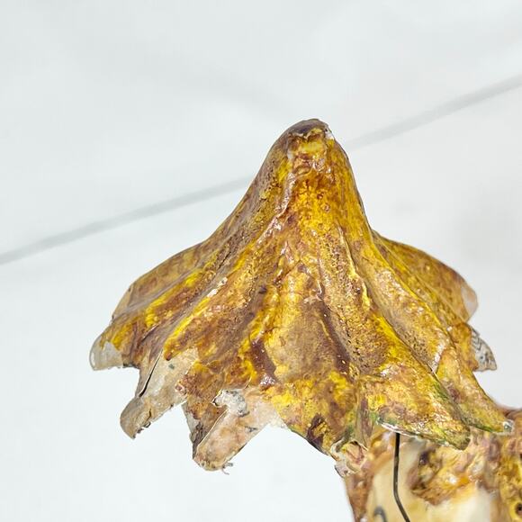 Mexican Vintage Paper Mache Clown Figurine w/ Umbrella Folk Art 6" Creepy - Picture 12 of 16